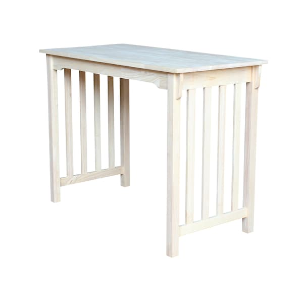 International Concepts Rectangle Table, Counter Height Mission Style, Unfinished, 48 W, 24 L, 36 in H, Wood, Unfinished T-2448 - main